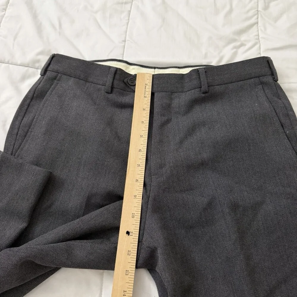 Brooks Brothers Regent Pants Mens 34 x 30 Dark Gray Wool Dress Slacks Pleated